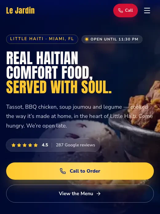 Homepage — mobile