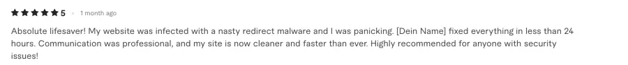 Fiverr client review 2