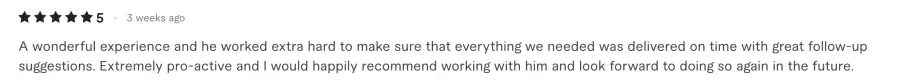 Fiverr client review 3