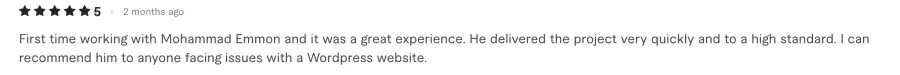 Fiverr client review 4