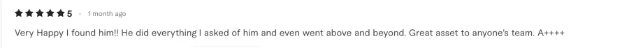 Fiverr client review 6