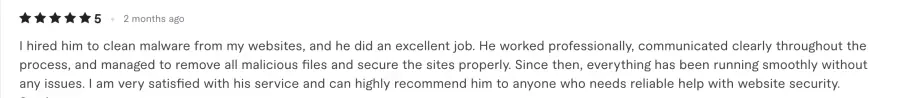 Fiverr client review 7