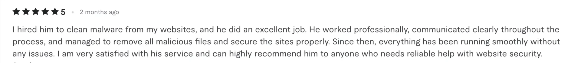 Fiverr client review 7