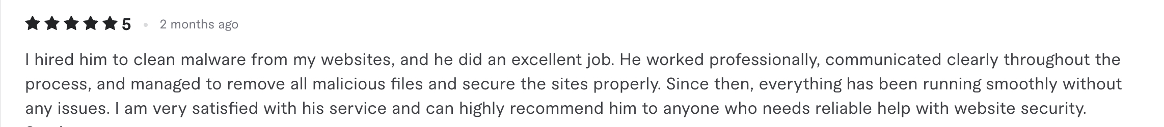 Fiverr client review 7