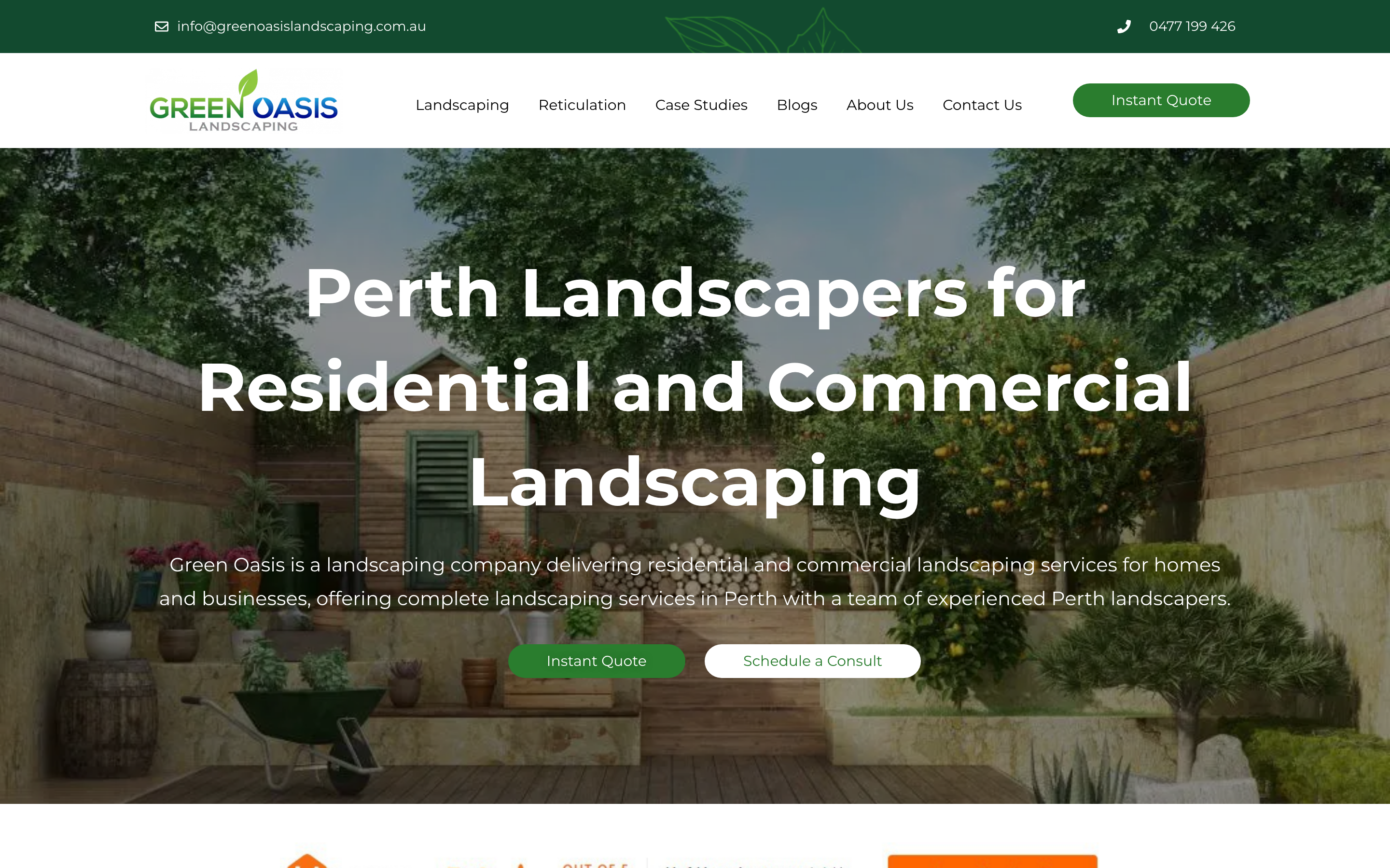 Green Oasis — Two Perth Websites Cleaned & Kept Secure
