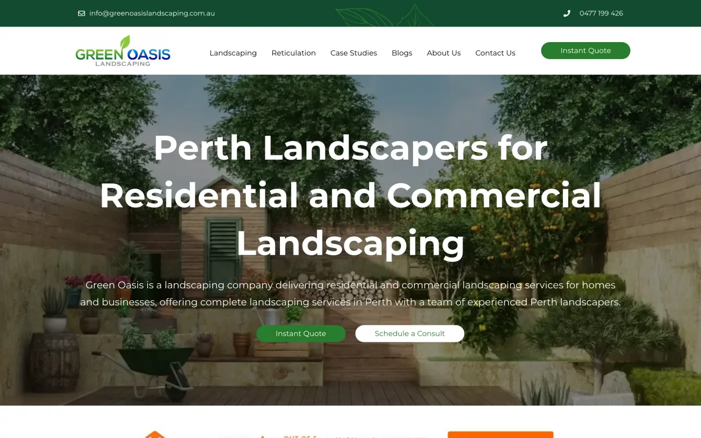 Green Oasis — Two Perth Websites Cleaned & Kept Secure
