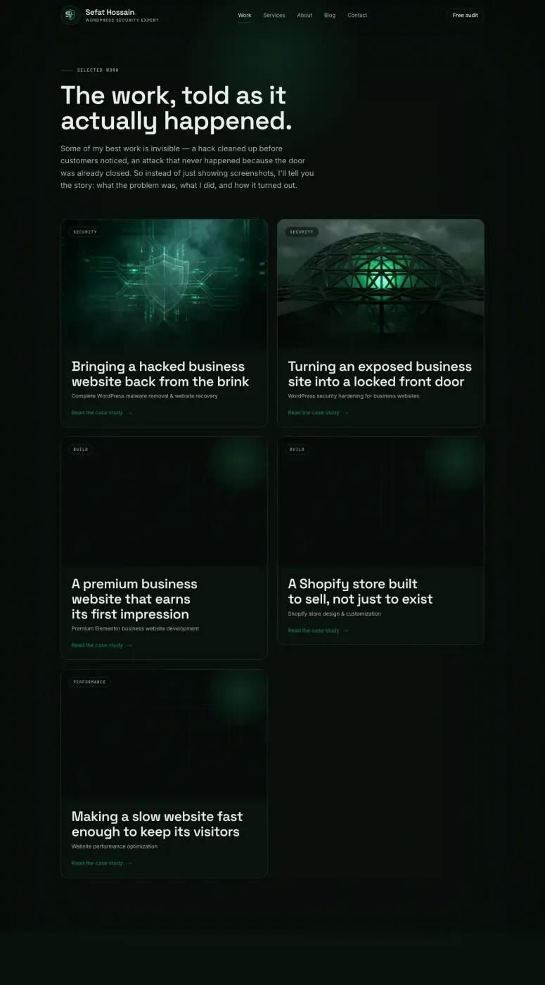 Work — case studies